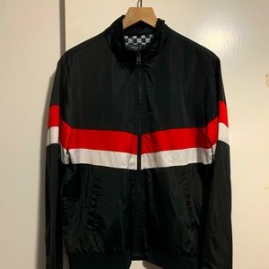 Black red and white jacket